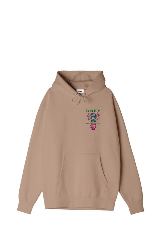 OBEY FELPA HELPING HAND FLEECE WARM TAUPE-WTU