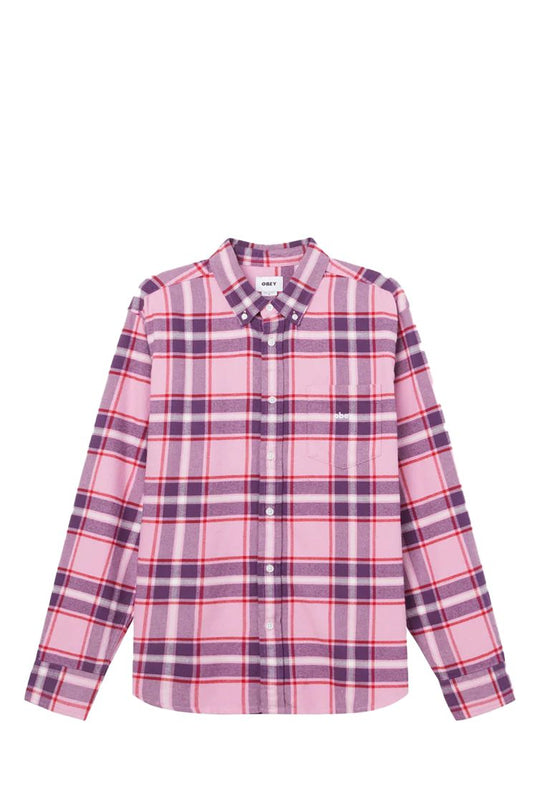 OBEY CAMICIA WILSON WOVEN MOONLITE MAUVE ML-ML
