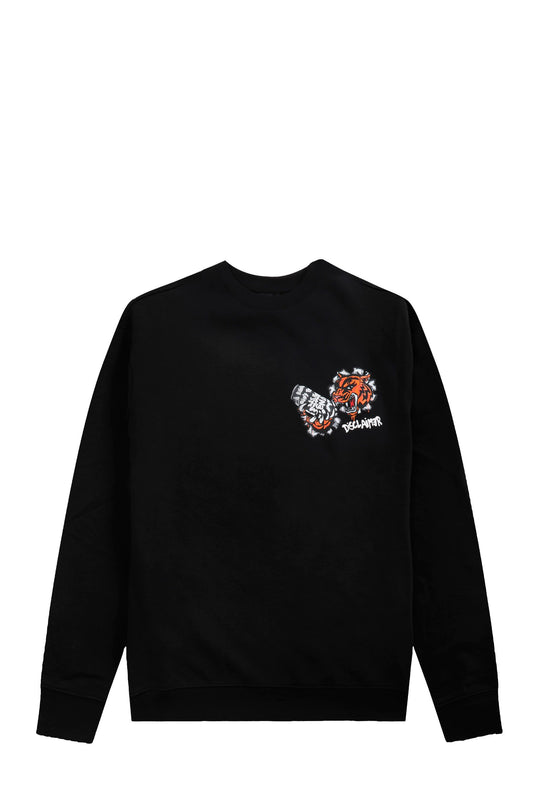 FELPA UOMO DISCLAIMER 24EDS54443 NERO