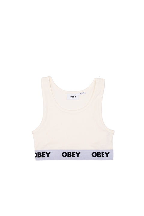 TOP OBEY DONNA LISA II RIB TANK UNBLEACHED