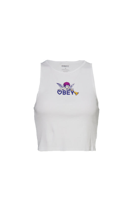 TOP OBEY DONNA CHERUB HEART WHITE
