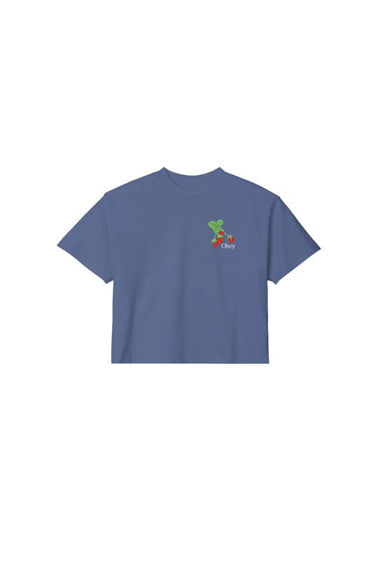 T-SHIRT DONNA OBEY STRAWBERRY BUNCH TEE CORONET BLUE