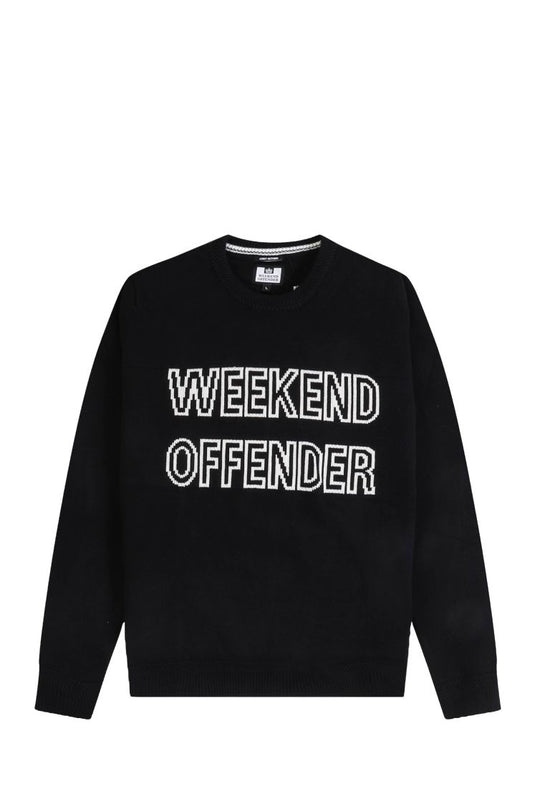 WEEKEND OFFENDER SERAFINI SWEATER KWAW2413 BLACK/IVORY