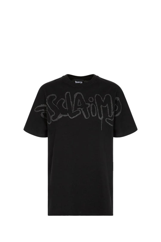 DISCLAIMER T-SHIRT DONNA 24IDS54664 NERO