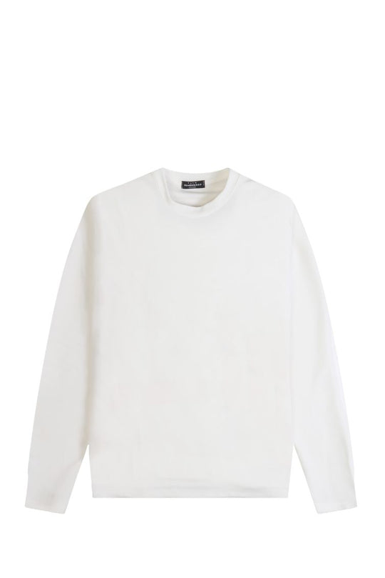 T-SHIRT UOMO BLACK RAGS MANICA LUNGA ML BOND BIANCO