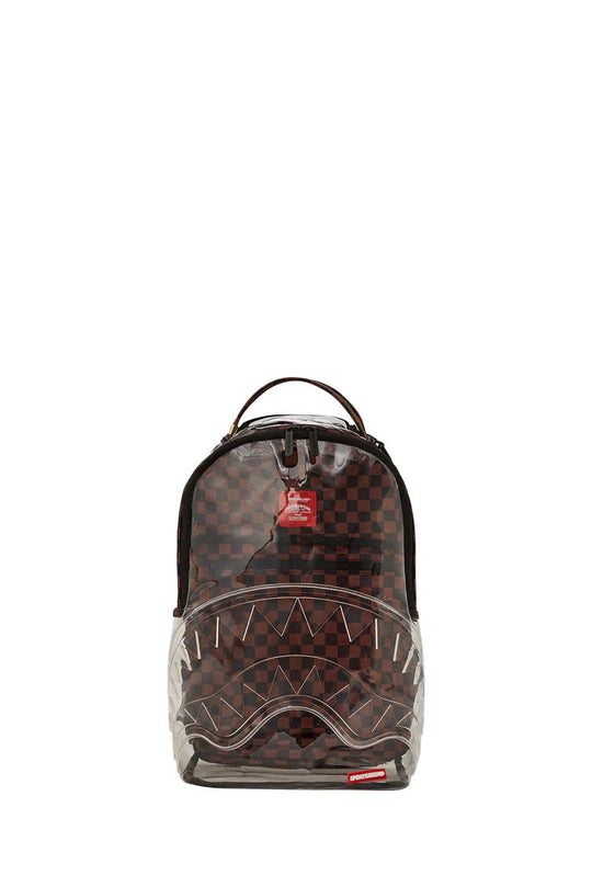 SPRAYGROUND CLEAR BROWN CHECK BKPACK 910B6656NSZ BROWN