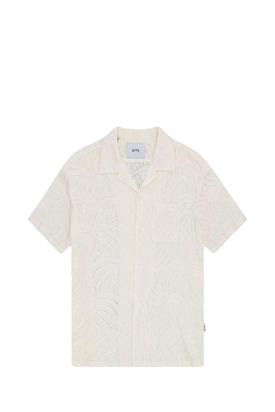 CAMICIA UOMO ARTE CIRCLE CROCHE 116S CREAM