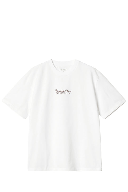 W T-SHIRT I032893 59226_30077 WHT/BORDEAUX-20L.XX WMN