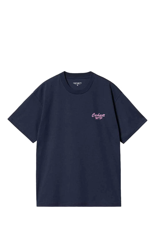 CARHARTT WIP T-SHIRT I033641 BLUE/PINK-2AU.XX