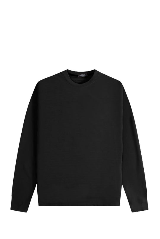 T-SHIRT UOMO BLACK RAGS MANICA LUNGA ML BOND NERO