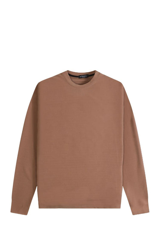 T-SHIRT UOMO BLACK RAGS MANICA LUNGA ML BOND CAMMELLO