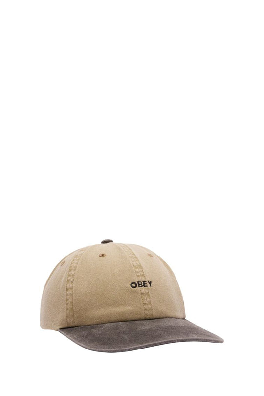 CAPPELLO UOMO OBEY PIGMENT 2 TONE LOWERCASE KHAKI