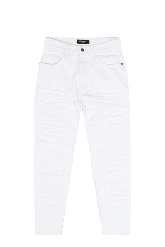 JEANS UOMO PROJ3CT S1 BL RAGS BIANCO