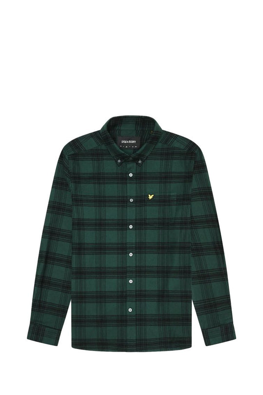 LYLE & SCOTT CAMICIA LW2106V ARG TEAL/JT BLK-X328