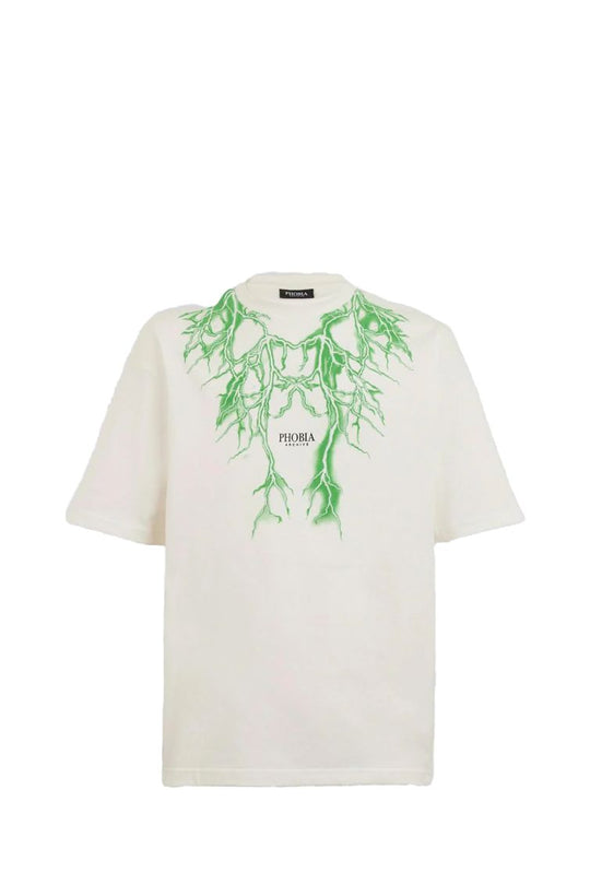 T-SHIRT PH00787 63288_10126 WHT/GREEN-WHT/GREEN MAN